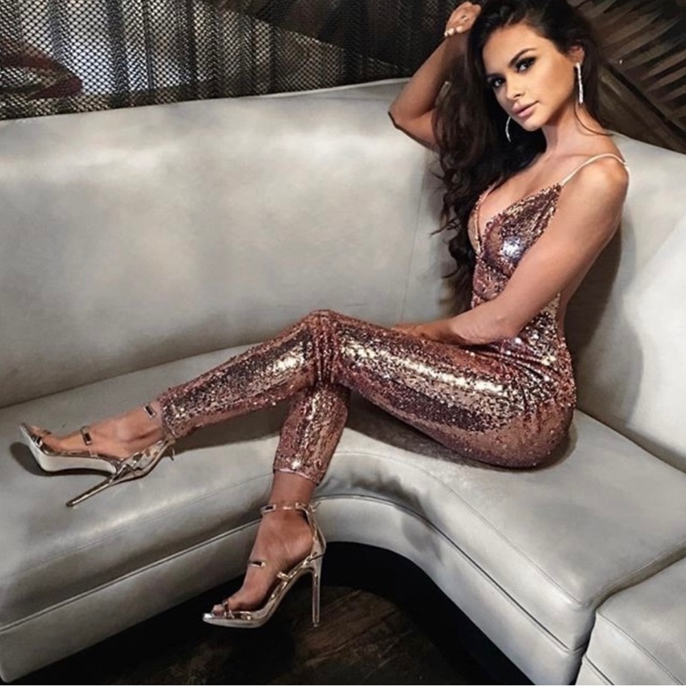 Rose Gold Sequin Jumper